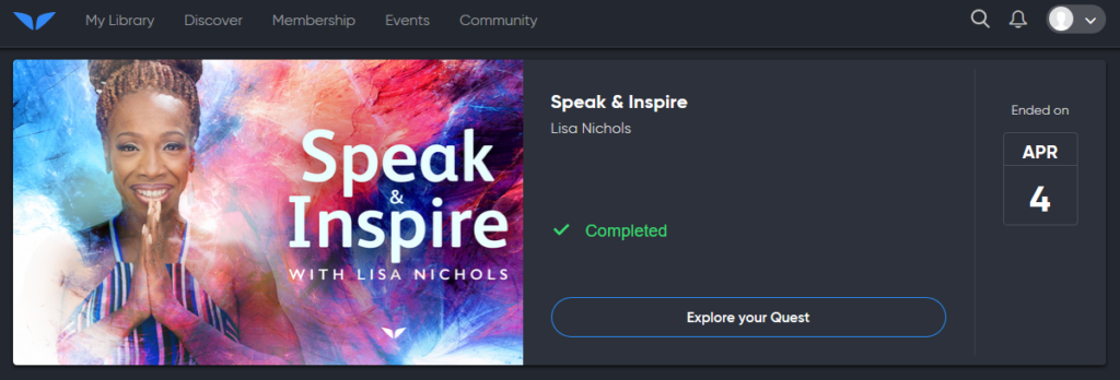 Speak And Inspire Quest Screenshot