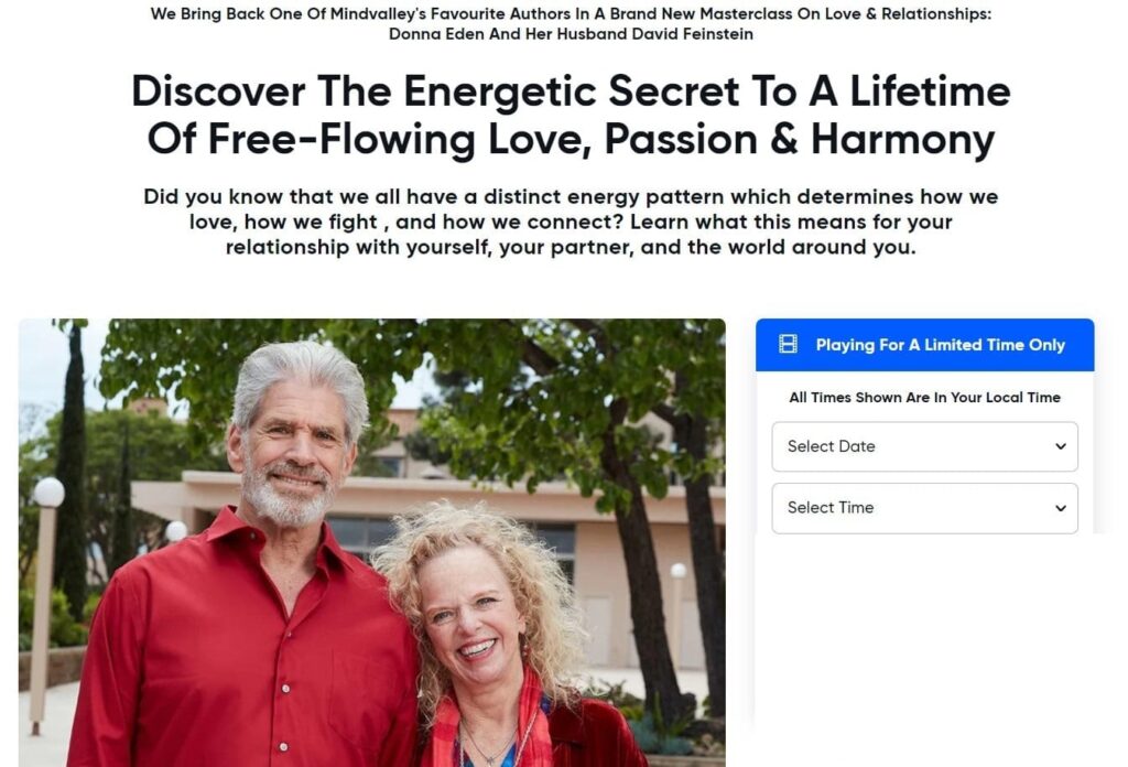 Energies of Love Mindvalley Masterclass Donna Eden And David Feinstein