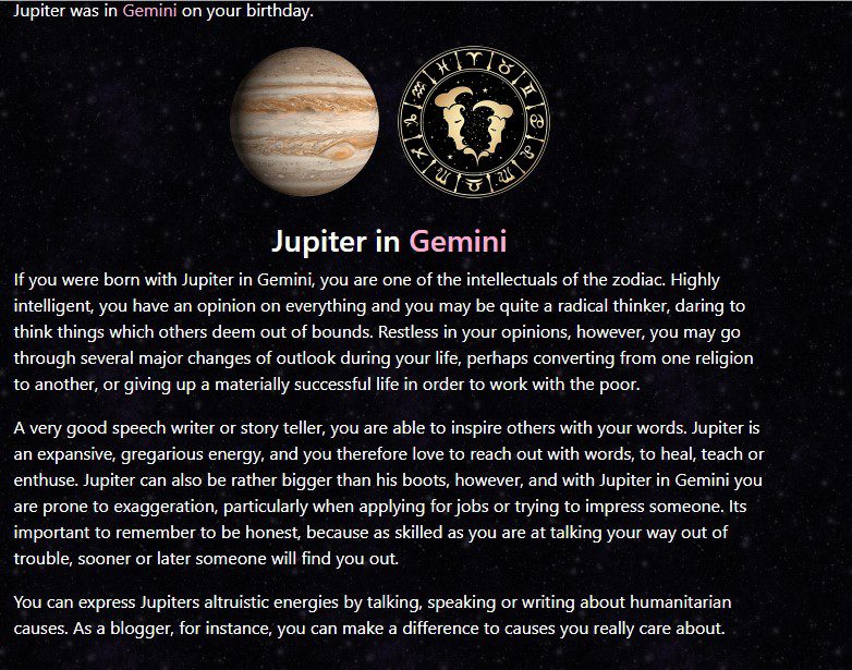 Jupiter In Gemini