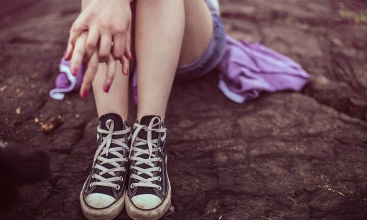 girl sitting and thinking