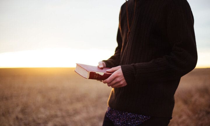 person with a Bible