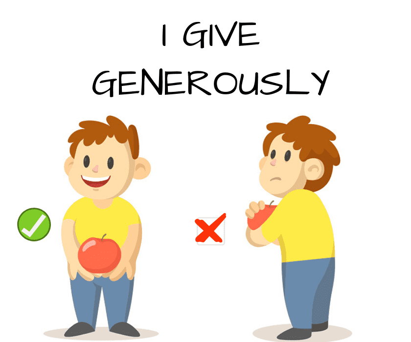 money affirmations: I give generously