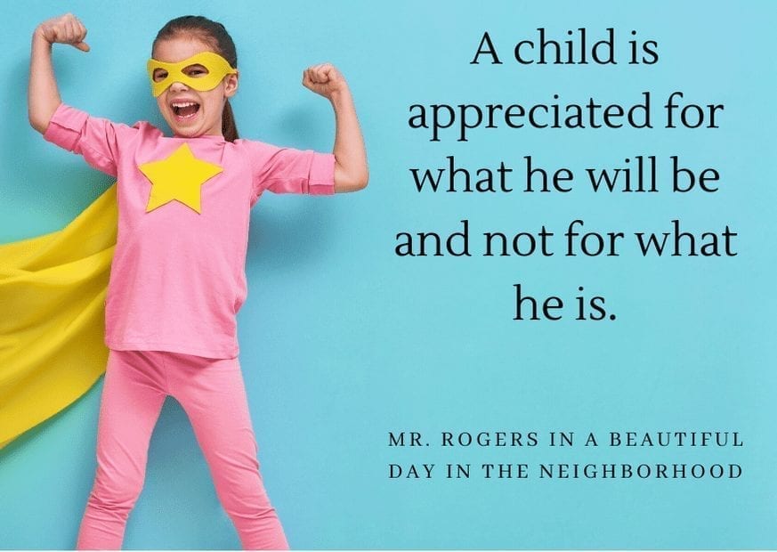 child appreciated mr. rogers' quote