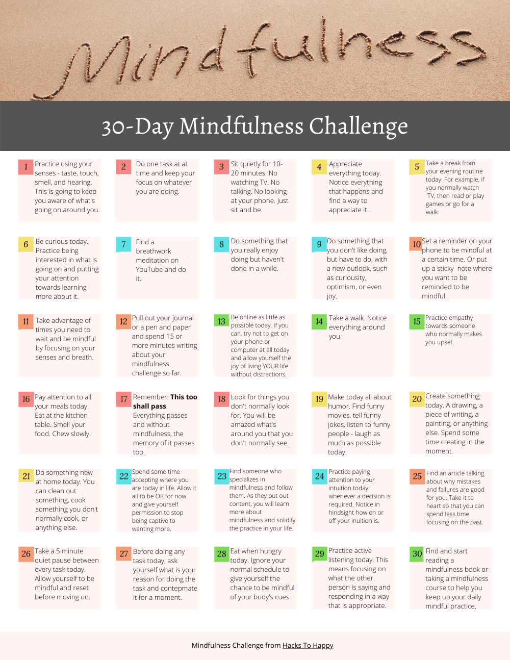 30 day mindfulness challenge