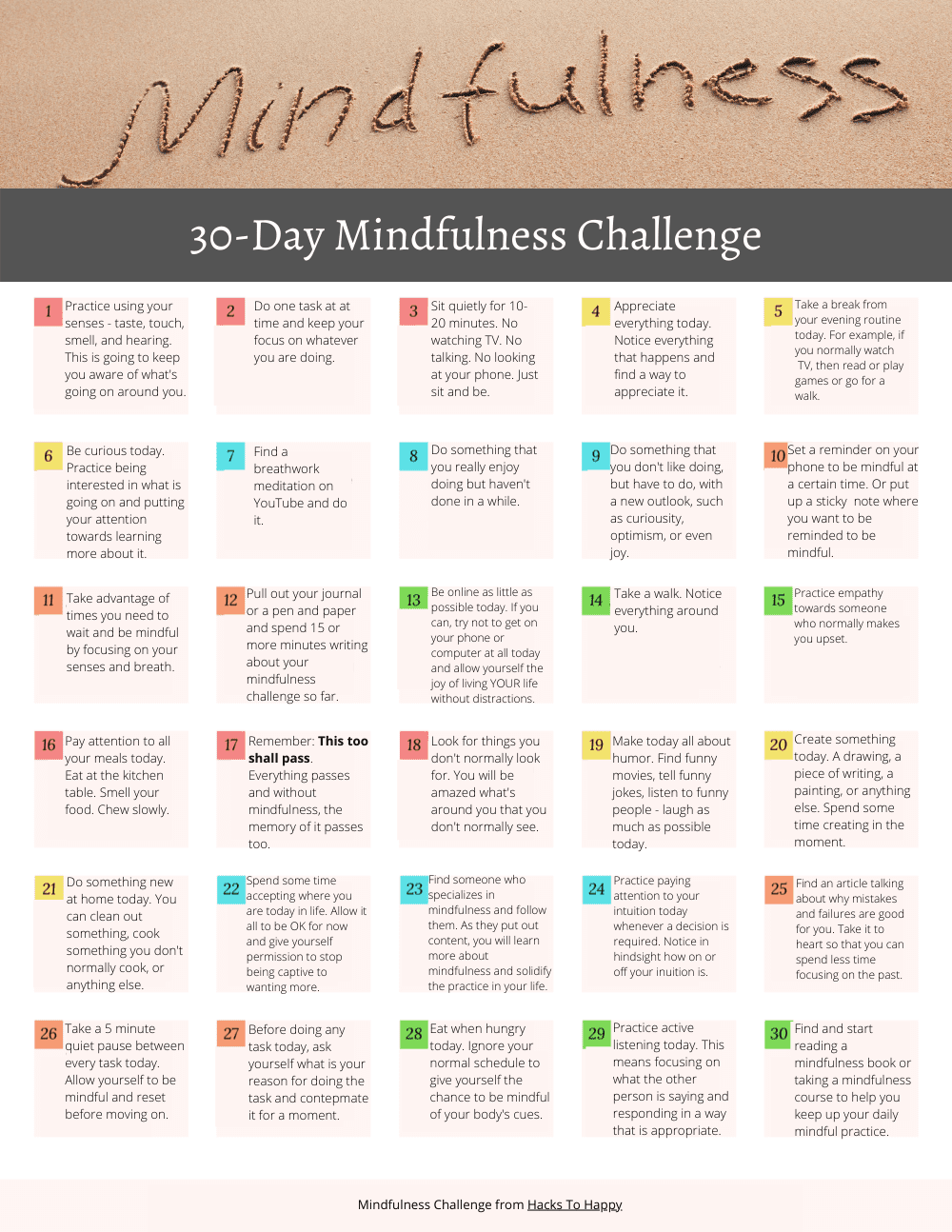 Take This 30-Day Mindfulness Challenge And Become More Mindful