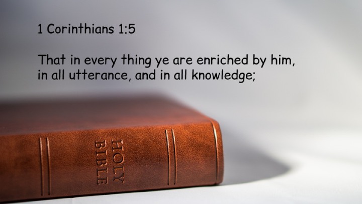 1 Corinthians 1:5